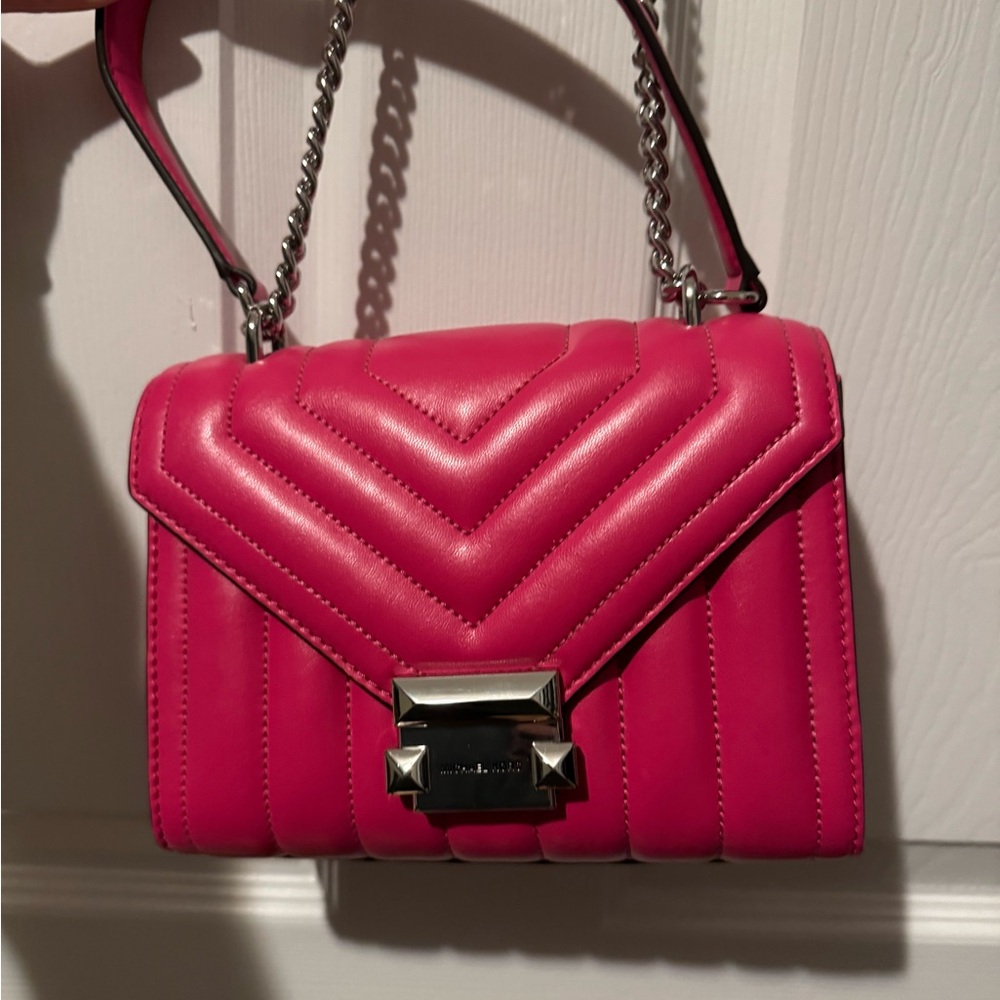 Michael Kors Fuchsia Quilted Shoulder Bag